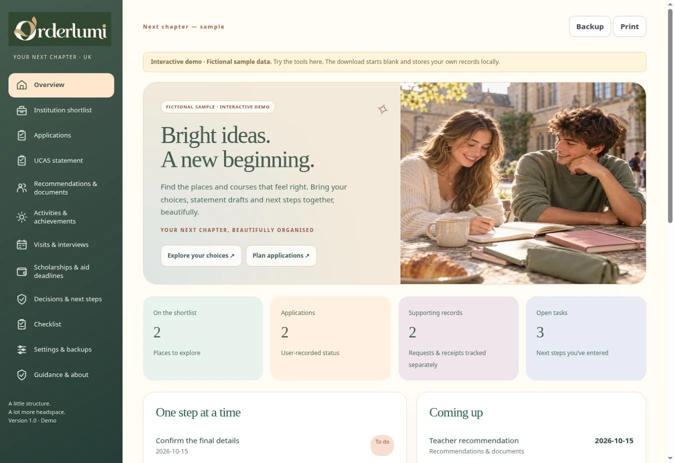 Actual University Application Tracker — UK — Your new beginning